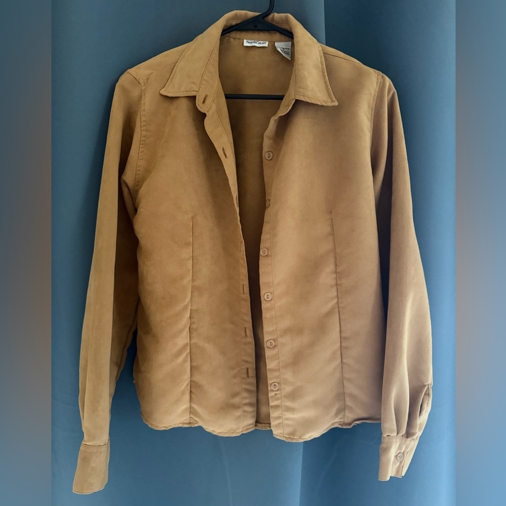 Northcrest Plush Overshirt – Faux Suede Button Down